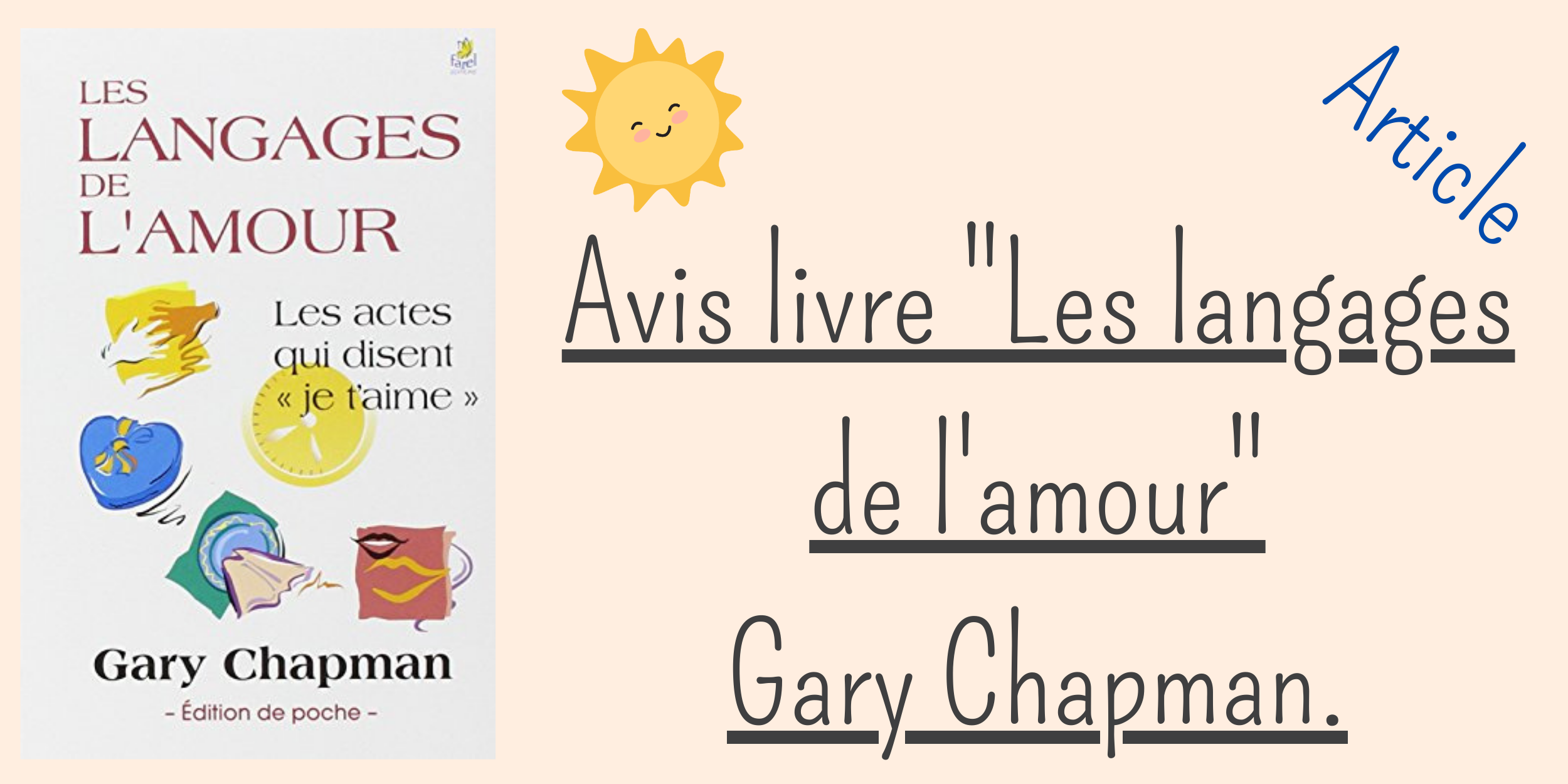 Avis livre "Les langages de l'amour" Gary Chapman.